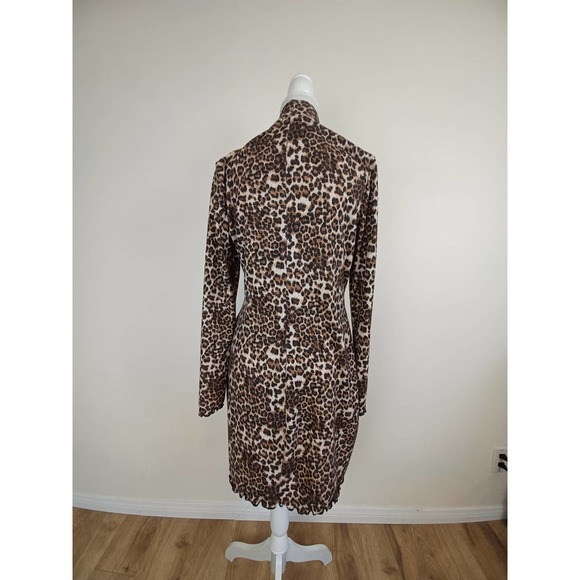 Turtleneck Leopard Print Dress - Picture 2 of 7